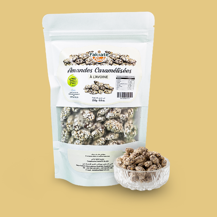 Amandes caramélisées – Avoine (250 g)