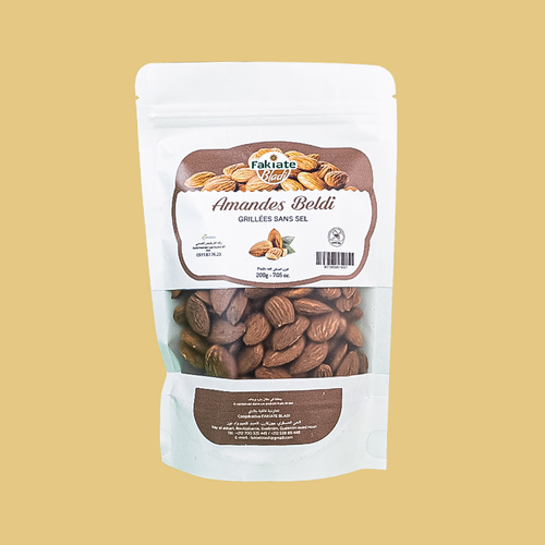 Amandes Beldi – Grillées non salées (200 g)
